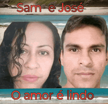 a picture of a man and a woman with the words sam e jose on the bottom