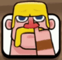 clash royale emotes barbarian nose pick so what