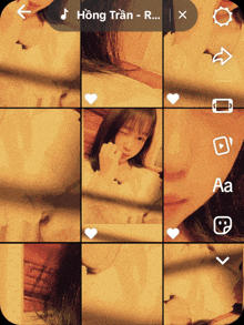 a picture of a girl with the name hong tran written on the top