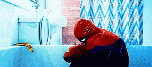 Spider Man Crying GIF - Spider Man Crying Shower - Discover & Share GIFs