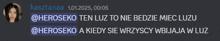 a screenshot of a chat with kasztanaa and heroseko