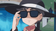 a cartoon character wearing sunglasses and a hat with the tv channel tokyo on the bottom left