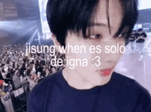 ji sung when es solo de igna : 3 is written on a picture of a man