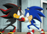 Shadow And Sonic Sonic Vs Shadow GIF - Shadow And Sonic Sonic Vs Shadow Sonic X GIFs