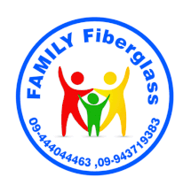 Family Fiberglass Logo Water Tank Sticker - Family Fiberglass Logo Water Tank ရေတိုင်ကိ Stickers