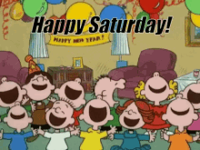 Happy Saturday Charlie Brown GIF - Happy Saturday Charlie Brown Party Hard GIFs