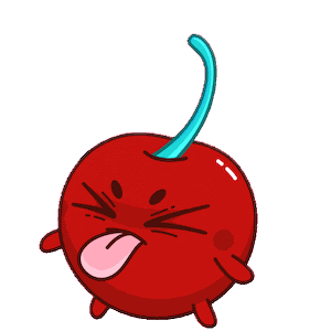 Hot Cherry Raspberry Sticker - Hot Cherry Raspberry Tongue Out Stickers