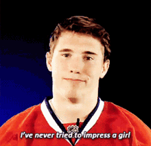 Montreal Canadiens Ive Never Tried To Impress A Girl GIF - Montreal Canadiens Ive Never Tried To Impress A Girl Canadiens GIFs