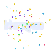 the word congrats that is surrounded by confetti