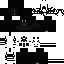 a black and white drawing of a minecraft character with a speech bubble .