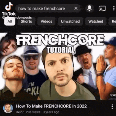 a screen shot of a video titled how to make frenchcore in 2022