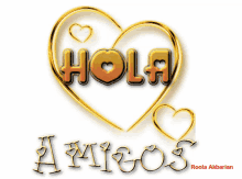 Animated Greeting Card Hola Amigos GIF