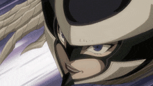 a close up of a person 's face with a helmet on their head