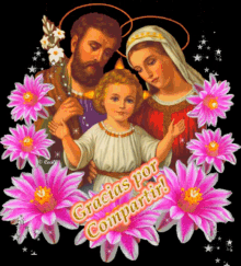 Buenas Noches Holy Family GIF - Buenas Noches Holy Family Flowers GIFs