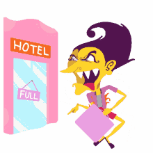 hotel full fully booked angry enrage