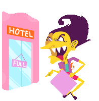 Angry Rhavli Finds The Hotel Full Sticker - Hotel Full Fully Booked Stickers