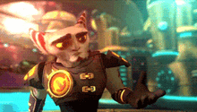 a cartoon character with a s on his chest is standing in a room