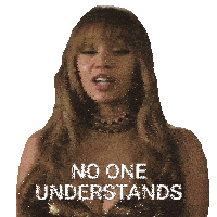 a woman with long hair and a necklace says no one understands