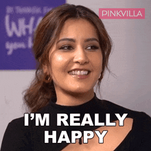Im Really Happy Raashii Khanna GIF - Im Really Happy Raashii Khanna Pinkvilla GIFs