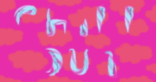 a pink background with the words chill out written in blue letters