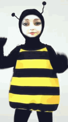 bee costume dancing mascot