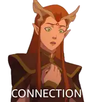a picture of a cartoon character with the word connection on the bottom