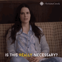 Is This Really Necessary Emily Hampshire GIF - Is This Really Necessary Emily Hampshire Stevie GIFs