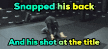 a picture of a person with the words snapped his back and his shot at the title below it