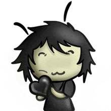 a cartoon character with a heart in his hand