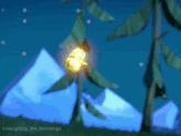 a cartoon of a bear and a mountain with the words t.me/grizzy_the_lemnings