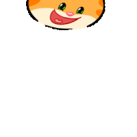 a cartoon cat is laying on a red chair with its eyes closed