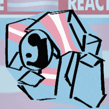 a drawing of a person with the word react on the bottom right