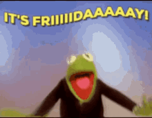 Its Friday Celebrate GIF - Its Friday Celebrate Kermit GIFs