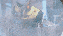a person is behind a broken glass window