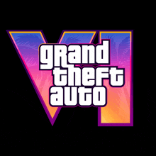 a logo for grand theft auto with a palm tree on it