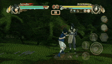 a video game with sasuke and orochimaru playing