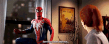 Spider Man Sorry To Cook And Run GIF - Spider Man Sorry To Cook And Run Cook And Run GIFs