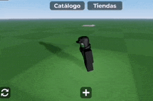 a screenshot of a video game with the words catálogo and tiendas below it