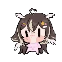 a pixel art drawing of a piece of fried food