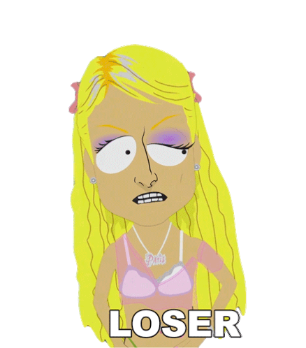 Loser Paris Hilton Sticker - Loser Paris Hilton South Park Stickers