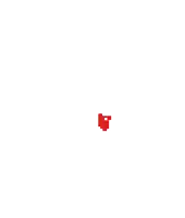a pixel art drawing of a broken heart on a white background