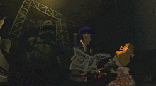 a cartoon character is reading a newspaper that says totally disastrous