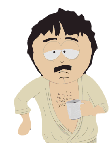 Drinking Coffee Randy Marsh Sticker - Drinking Coffee Randy Marsh South Park Stickers