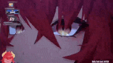 a close up of a cartoon character 's face with a daily sub goal of 54/150 on the bottom