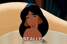 Princess Jasmine Bath GIF - Princess Jasmine Bath Oh Really GIFs
