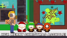 Hey Merry Christmas Asshole South Park GIF - Hey Merry Christmas Asshole South Park A Very Crappy Christmas GIFs