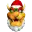 bowser is wearing a santa hat and beard .