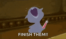 a cartoon cat is holding a bottle of potion and screaming .