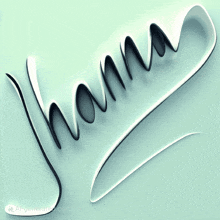 a 3d rendering of the name hanna