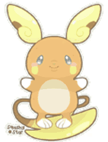 raichu alola pokemon cute adorable